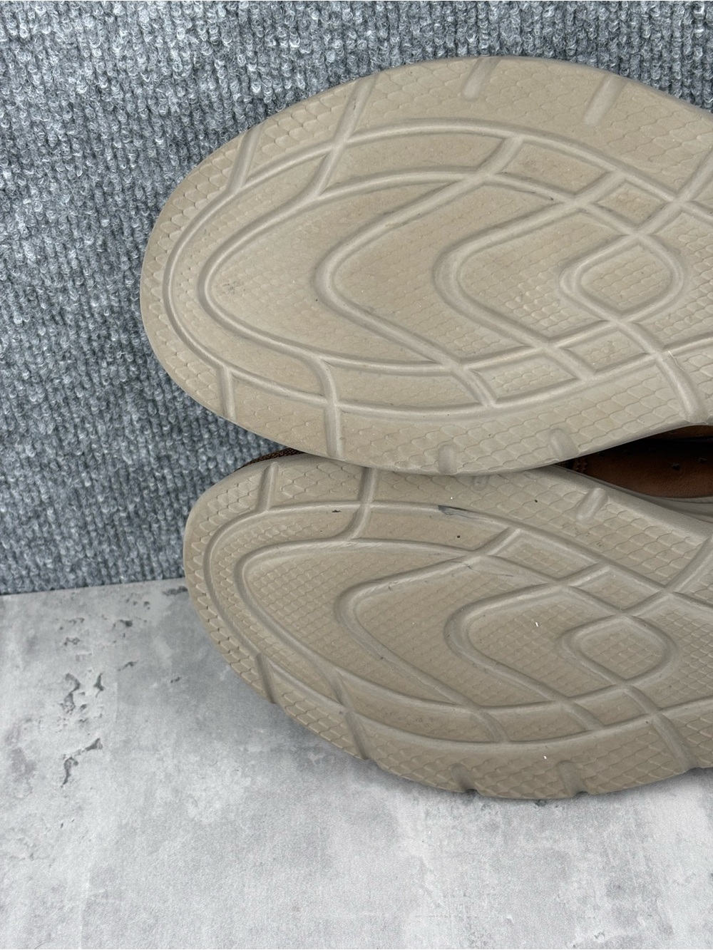 Brown Textile & Faux Leather SKECHERS GoGa Mat Garner Newick Slip In Hands Free - Picture 8 of 8